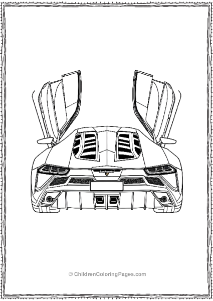 A Rear View Of The Lamborghini Terzo Millennio Free PDF Printable