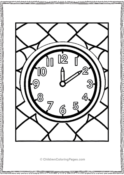 A Simple Round Clock With Bold Numbers Free PDF Printable