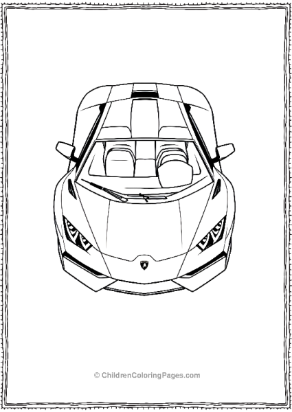 A Top View Of A Lamborghini Sian Showcasing Free PDF Printable