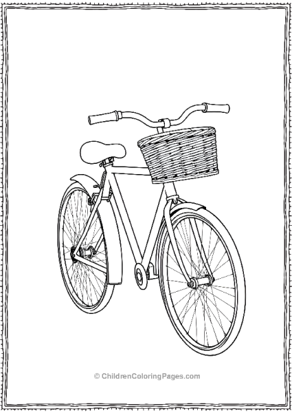 A Vintage Bike With A Horn A Woven Basket And Clasp Free PDF Printable