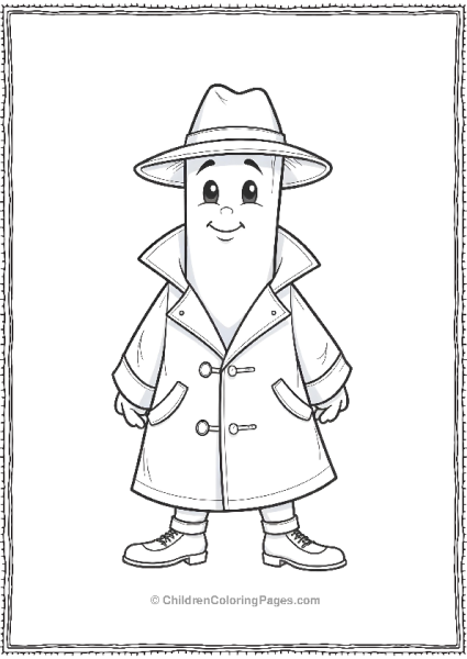 A Banana As Detective Wearing A Trench Coat Free PDF Printable