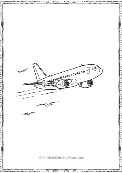 Airplane In Mid Flight Free PDF Printable