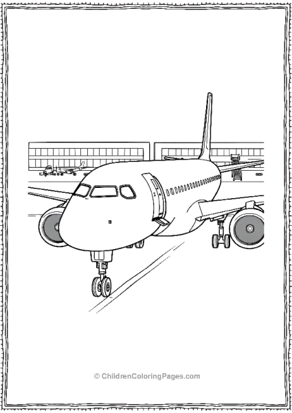 Airplane On The Runway Free PDF Printable