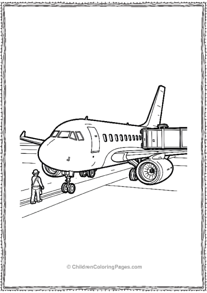 Airplane Parking At A Terminal Free PDF Printable