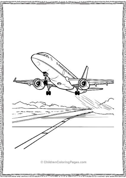 Airplane Taking Off Free PDF Printable