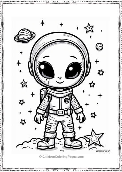 Alien Time Traveler In Space Free PDF Printable