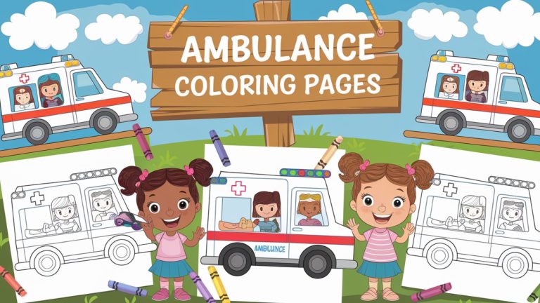 Ambulance Coloring Pages