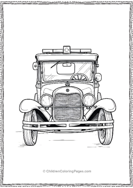 Ambulance Ford Model T Free PDF Printable