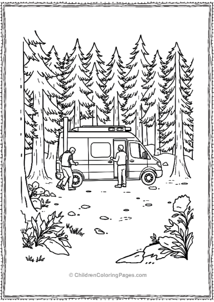 Ambulance Helping Hikers Free PDF Printable