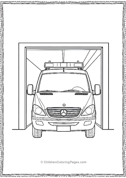 Ambulance In A Garage Free PDF Printable