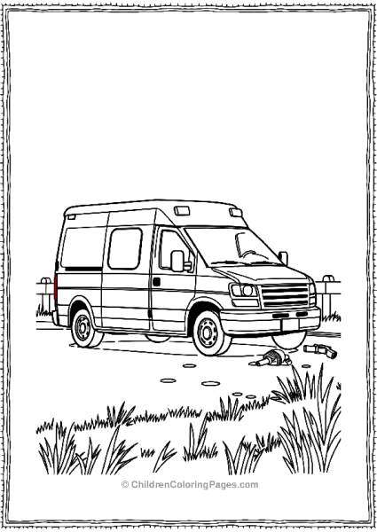 Ambulance Parked At Scene Of Accident Free PDF Printable