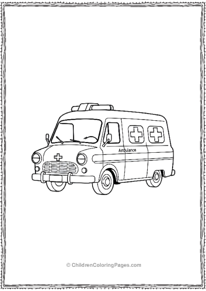 Ambulance With A Boxy Design Free PDF Printable