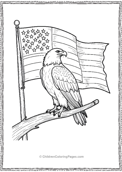 American Flag With Bald Eagle Free PDF Printable