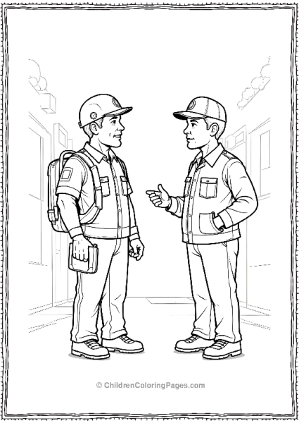 An Ambulance Driver With Hospital Guard Free PDF Printable