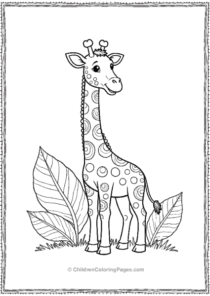 Anime Giraffe With Spot Abstract Coloring Pages Free PDF Printable