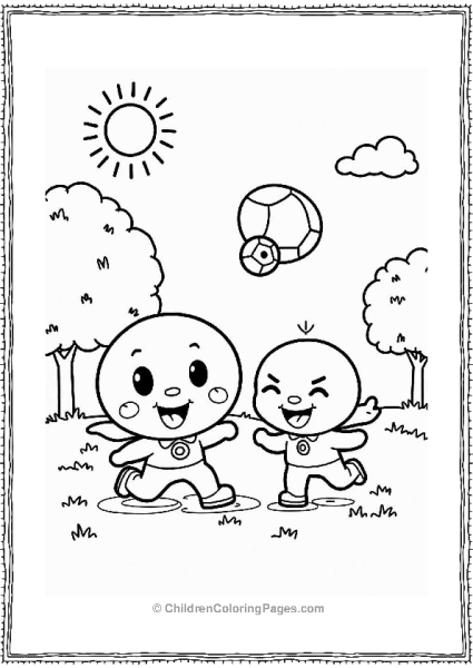 Anpanman And Baikinman Playing Catch Free PDF Printable