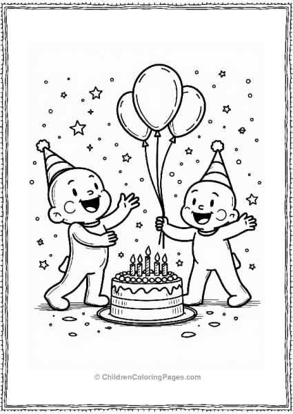 Anpanman And Friends Birthday Celebration Free PDF Printable