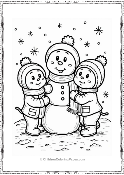 Anpanman And Friends Building A Snowman Free PDF Printable