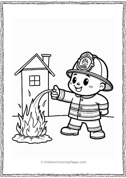 Anpanman As A Firefighter Free PDF Printable