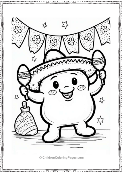 Anpanman At A Mexican Fiesta Free PDF Printable