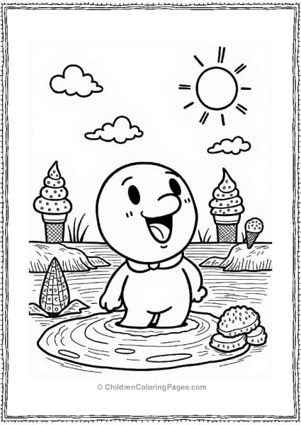 Anpanman At Ice Cream Lake Free PDF Printable