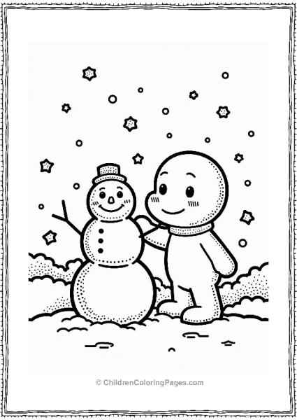 Anpanman Builds A Snowman Free PDF Printable