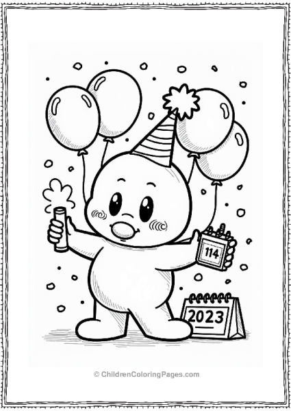 Anpanman Celebrating New Year Free PDF Printable