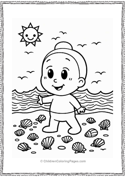 Anpanman Collecting Colorful Seashells Free PDF Printable