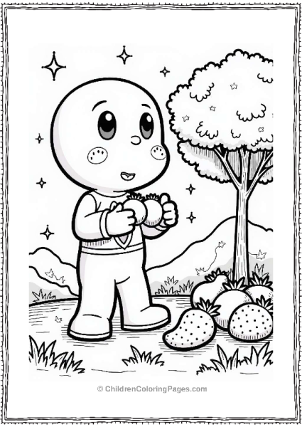 Anpanman Collecting Cosmic Fruits Free PDF Printable