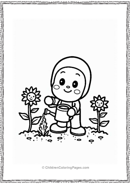 Anpanman Gardening In A Flower Garden Free PDF Printable