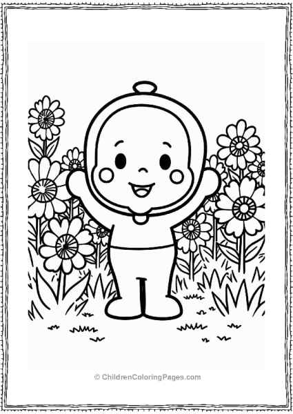 Anpanman In A Flower Field Free PDF Printable