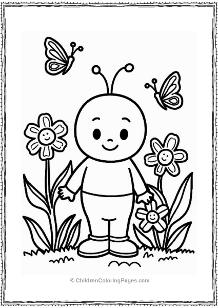 Anpanman In A Flower Garden Free PDF Printable