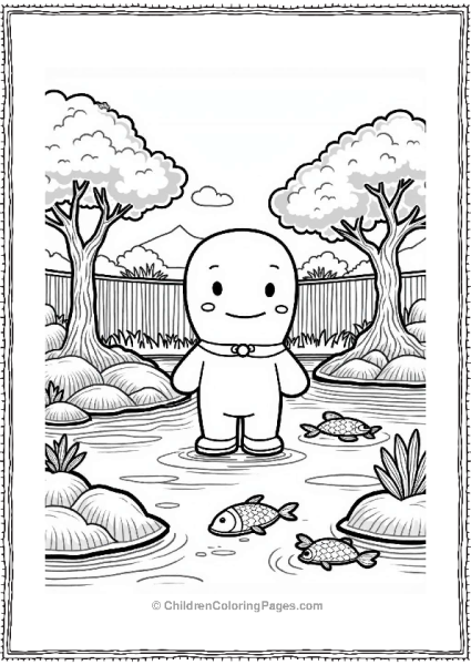 Anpanman In A Japanese Garden Free PDF Printable