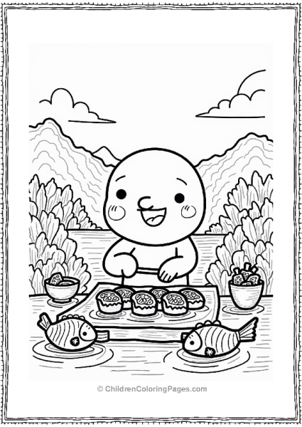 Anpanman In Sushi Land Free PDF Printable