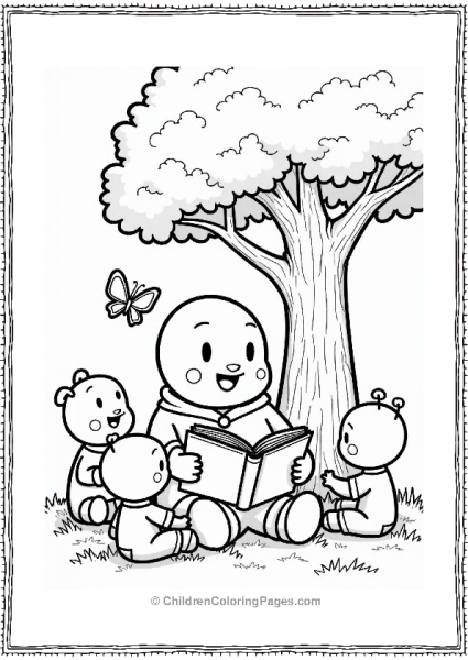 Anpanman Reading To Friends Under A Tree Free PDF Printable