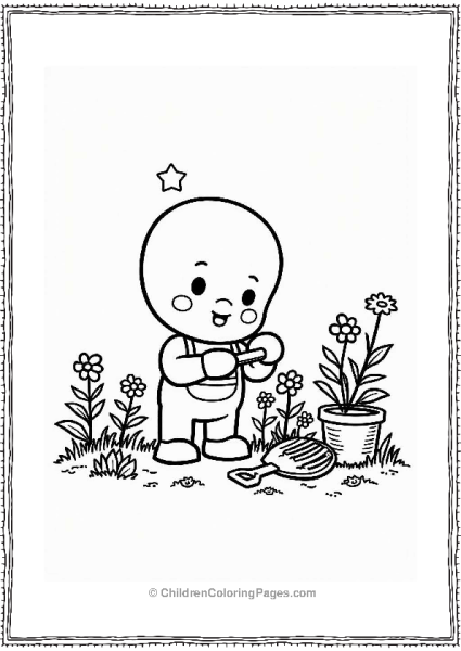 Anpanman Rescuing Flowers In The Garden Free PDF Printable