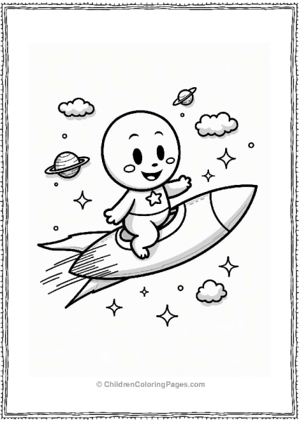 Anpanman Riding A Shooting Star Free PDF Printable