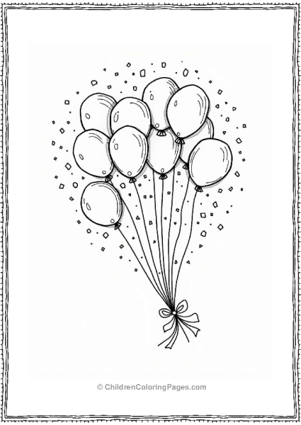 Balloons And Confetti From A Birthday Party Free PDF Printable