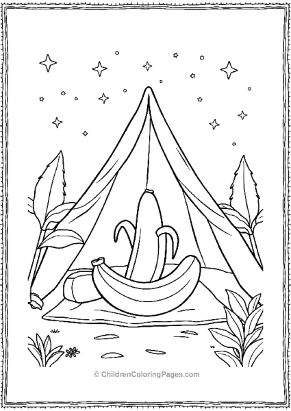 Banana Camping Under The Stars Free PDF Printable