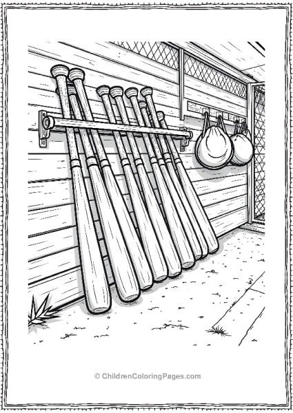 Baseball Bat Rack Free PDF Printable