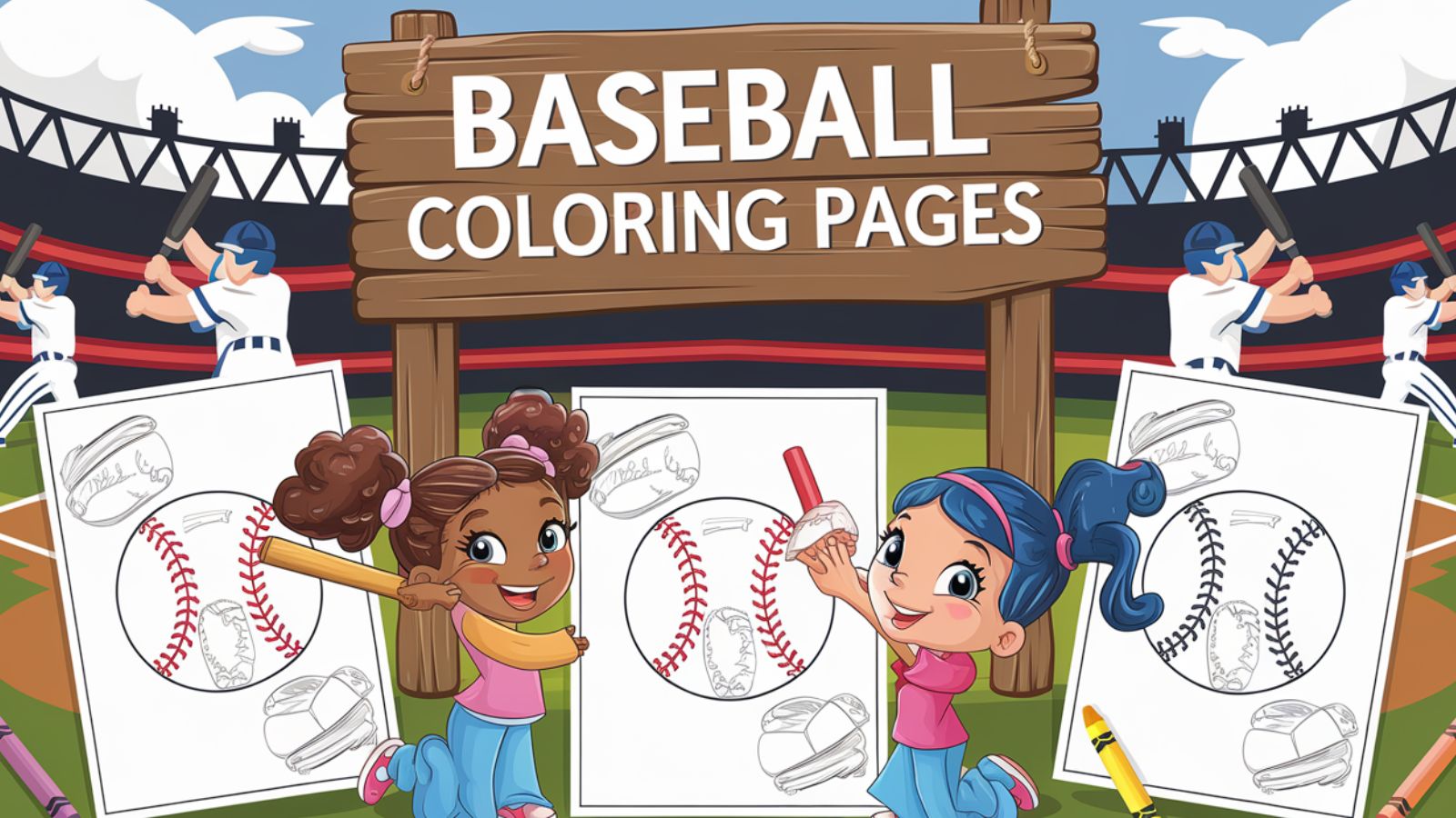 Baseball Coloring Pages – Download Free PDFs For Kids ⚾