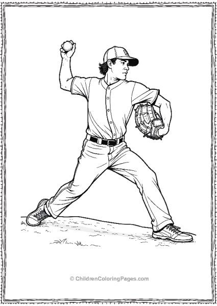 Baseball Pitcher In Action Free PDF Printable