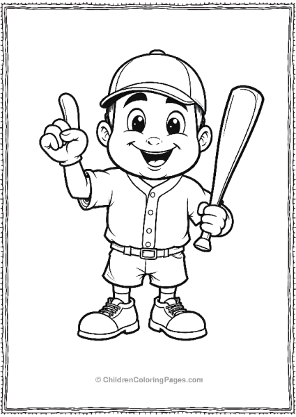 Baseball Player Mascot Free PDF Printable