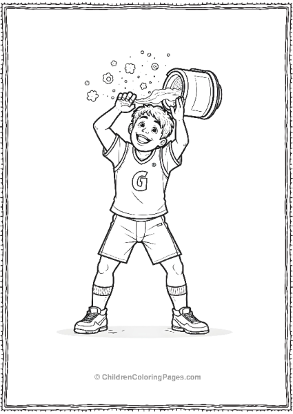 Baseball Player Splashing Water Free PDF Printable