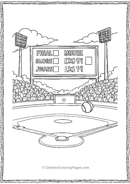 Baseball Scoreboard Countdown Free PDF Printable