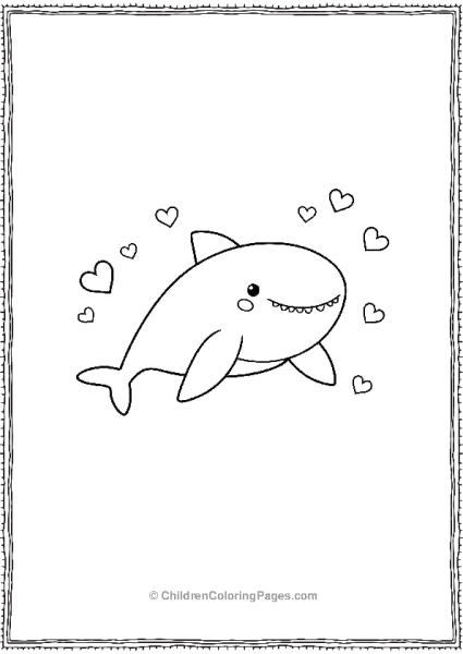 Basking Shark Adorable Smile Free PDF Printable