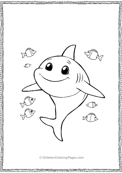 Basking Shark Being Friendly Free PDF Printable