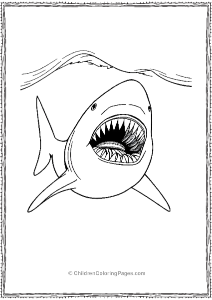 Basking Shark Outline Of Mouth Free PDF Printable