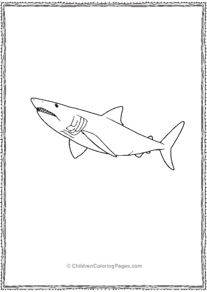 Basking Shark Side View Free PDF Printable