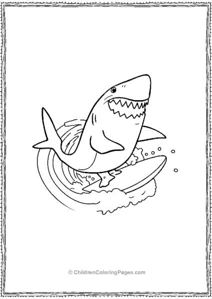 Basking Shark Surfing Free PDF Printable